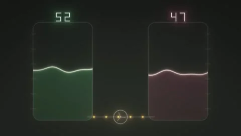 Motion graphic display showing data comparison with two Stock Footage 339518828