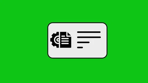 A motion graphic of a document with gear and checklist icon, concept of doc.. Vidéo 346496773