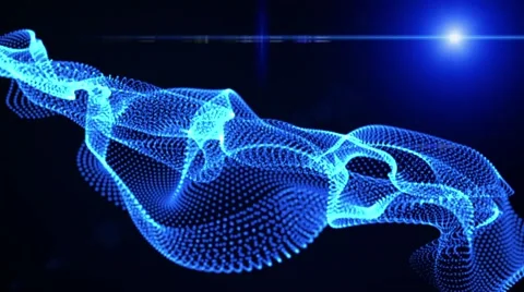 Motion Graphic Elements blue. graphic wave. the shape are particles Stock Footage 51407164