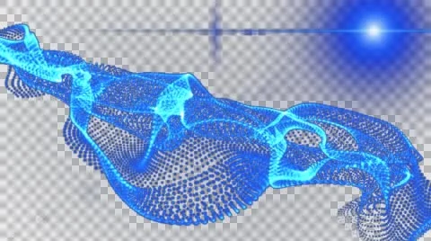 Motion Graphic Elements blue. graphic wave. the shape are particles Stock Footage 51407836