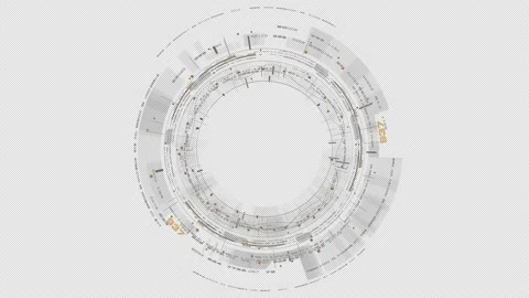 Motion Graphic Elements For HUD Stock Footage 154440486