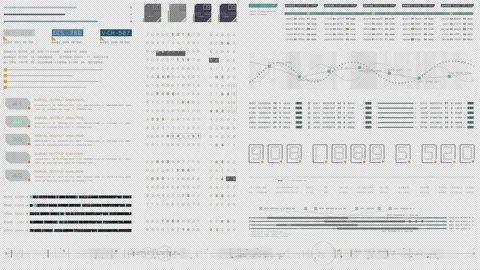 Motion Graphic Elements For HUD Vídeos de archivo 154440529