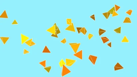 Motion graphic featuring a collection of stylized, golden-hued 3D pyramids Stock Footage 339045309