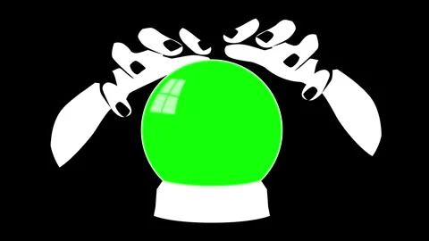Motion graphic featuring a fortune tellers hands and a crystal ball Stock Footage 276302696