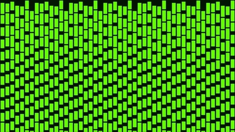 Motion graphic featuring a grid of bright, glowing green rectangular Stock-Footage 338206564