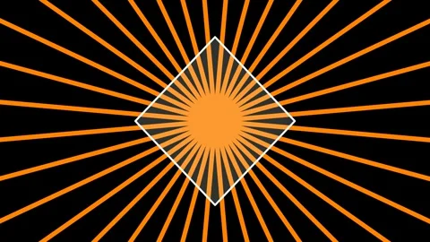 Motion graphic featuring an orange diamond shape pulsating 動画素材 338206685