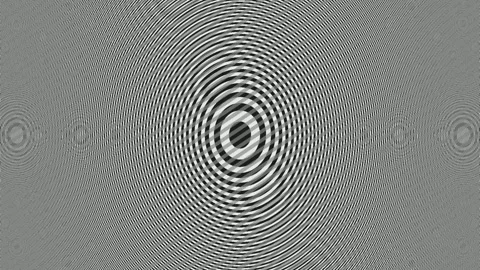Motion graphic featuring a series of concentric monochrome Stock Footage 337970591