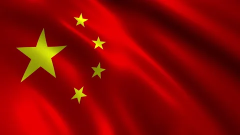 Motion graphic of The flag of China with wind Stock Footage 152929772