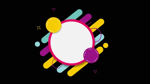 Motion graphic flat animation opening clip template. Alpha channel. Stock Footage 90399008