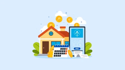 Motion graphic of flat design installment illustration Vídeo Stock 289139840