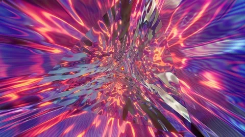 Motion graphic of flying into rotation triangle digital tunnel Stock Footage 178898232