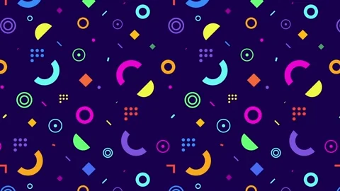 Motion graphic. Geometric background with abstract shapes, lines, mobile forms. Stock Footage 159970033