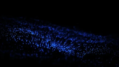 Motion Graphic Glittering Particle Wave, introductory video Stock Footage 123226077