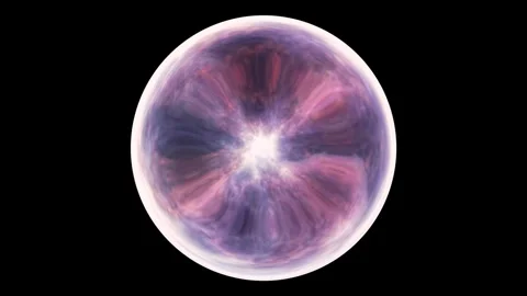 Motion graphic: glowing ball rotating sphere background	 Stock-Footage 296529865