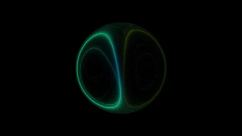 Motion graphic: glowing ball rotating sphere background	 Stock Footage 296716878