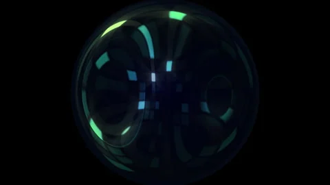 Motion graphic: glowing ball rotating sphere background	 Stock Footage 296718200