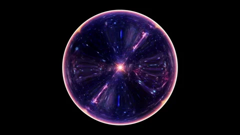 Motion graphic: glowing ball rotating sphere background	 Stock Footage 296718876