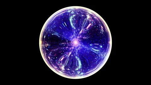 Motion graphic: glowing ball rotating sphere background	 Stock Footage 296719650