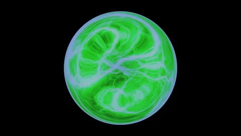 Motion graphic: glowing ball rotating sphere background	 Stock Footage 296854474