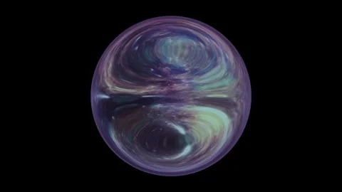 Motion graphic: glowing ball rotating sphere background Stock-Footage 296857168