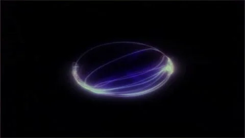 Motion graphic: glowing ball rotating sphere background Vidéo 296877029