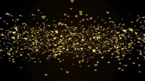 Motion graphic of Gole heart shape abstract backgrounds Stockbeeldmateriaal 122334248