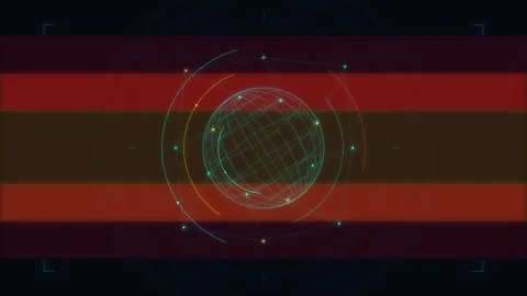 Motion graphic hud sphere loop with digital grid texture Stock Footage 346541250
