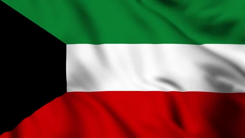 Motion graphic of Kuwait national flag waving. Stock Footage 337945447