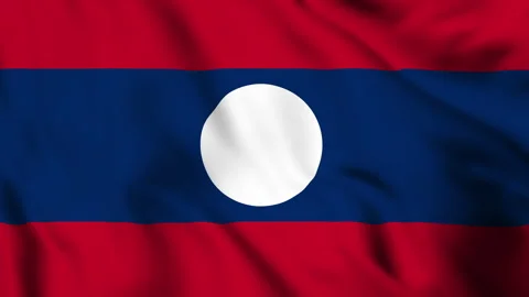 Motion graphic of Laos national flag waving. Stock Footage 337945451
