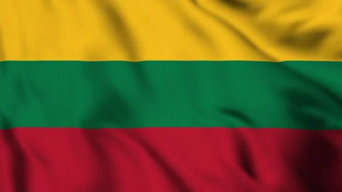 Motion graphic of Lithuania national flag waving. Stock Footage 338043050
