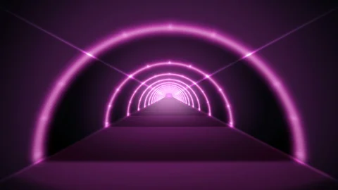 Motion Graphic , Loop clips cicle glowing lines, tunnel, neon lights Stock-Footage 99276896
