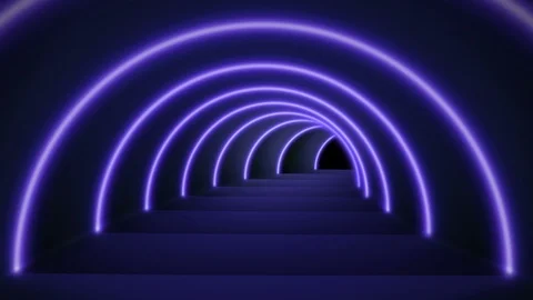 Motion Graphic , Loop clips cicle glowing lines, tunnel, neon lights Stock Footage 99278801