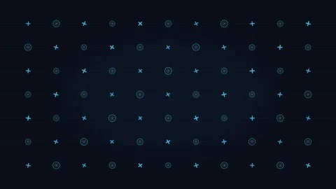 Motion graphic loop with digital tech grid symbol, pattern, element, shape, Stock Footage 346738636