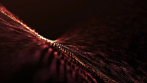 Motion graphic: Looping digital olor particles wave flow abstract motion back Stock Footage 157245174