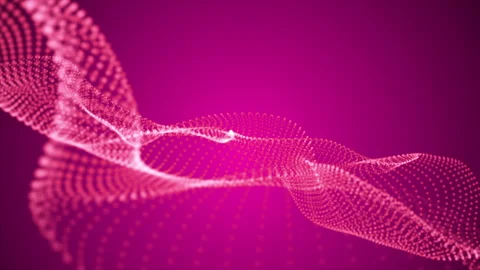 Motion graphic: Looping digital olor particles wave flow abstract motion back Stock Footage 157247070