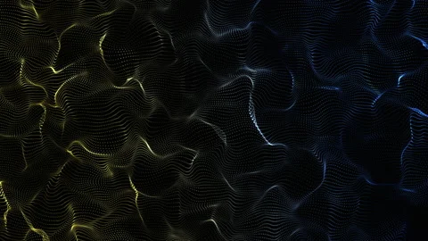 Motion graphic: Looping digital olor particles wave flow abstract motion back Stock Footage 157247375