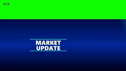 Motion graphic market update lower third with green screen Stock Footage 346539773