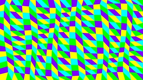 Motion graphic multi-colored grid pattern of purple, lime, blue, and yellow Stock Footage 337629131