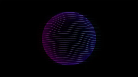 Motion graphic neon light circle. Abstract looped background Video stock 141764808