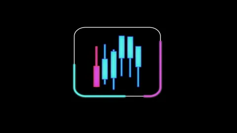 Motion graphic neon trading chart loading screen animation Stock Footage 315035890