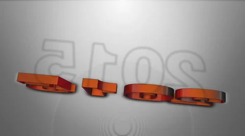 Motion graphic new year 2015 animation 3D Stock Footage 43841907