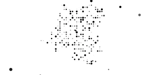 Motion Graphic Orbs Building Map Silhouette of Democratic Republic of the Congo Stock Footage 319480999