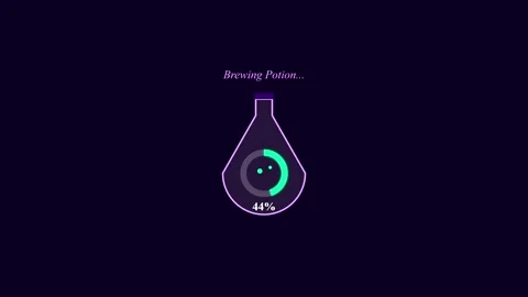 Motion graphic of a potion brewing loading bar Stock Footage 346806113