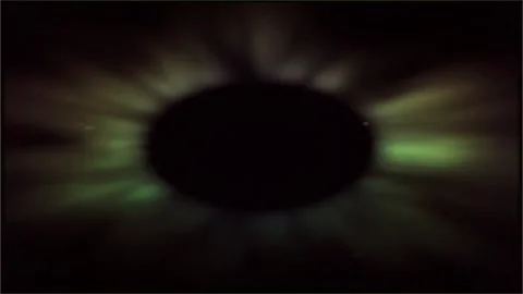 Motion graphic: Radiant blue and white light explosion effect on dark background Vídeo Stock 296871757