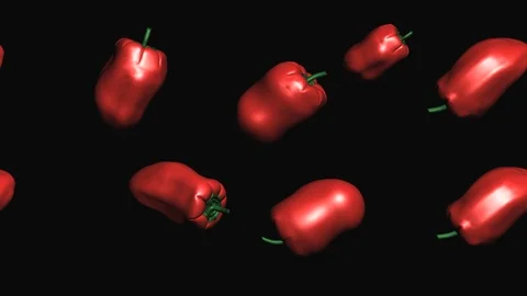 A motion graphic of Red Peppers Stock Footage 87857118