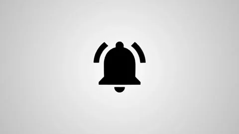 A motion graphic of a ringing notification bell, dynamically animating from.. Stock Footage 346496590