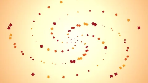 Motion graphic of a rotating autumn leaf spiral animation Stock-Footage 347135149