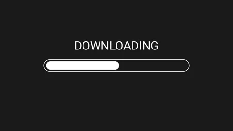 Motion graphic shape vector animation. Computer downloading scale movement. Stock Footage 292820498