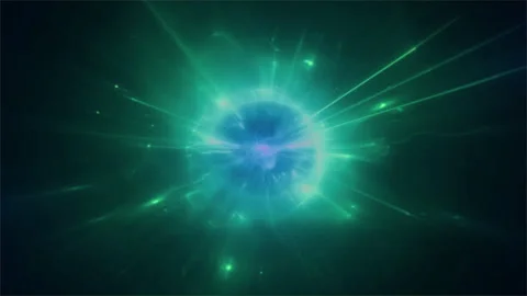 Motion graphic: shine  circle light streaks lens flare effects Video stock 283821084