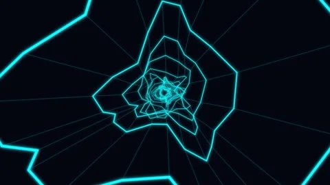 Motion graphic showing abstract lines and shapes in a spiral design Stock Footage 337072495